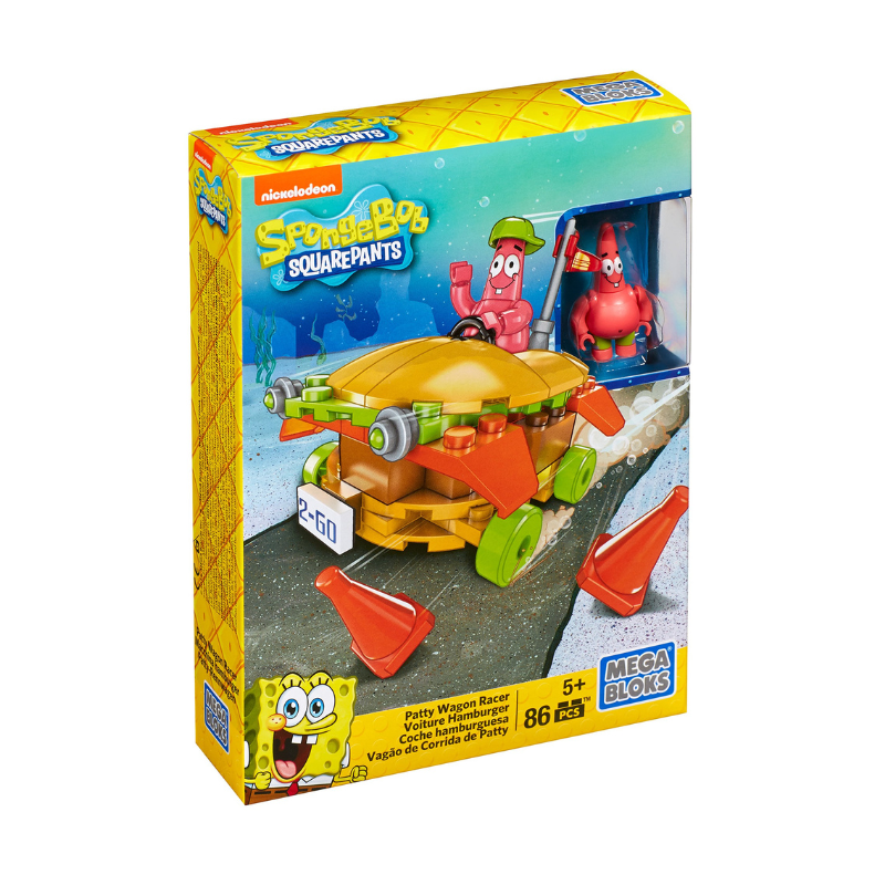 SpongeBob SquarePants Patty Wagon Racer Building Block Set One Quarter