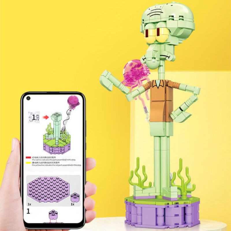 SpongeBob SquarePants Squidward and Jellyfish Night Light Building