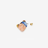 Jan Vameer Girl with a Pearl Earring Enamel Stud Earrings-One Quarter