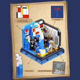 AREA-X Inspiration from Art Piet Mondrian's Neoplasticism Building Block Set-One Quarter