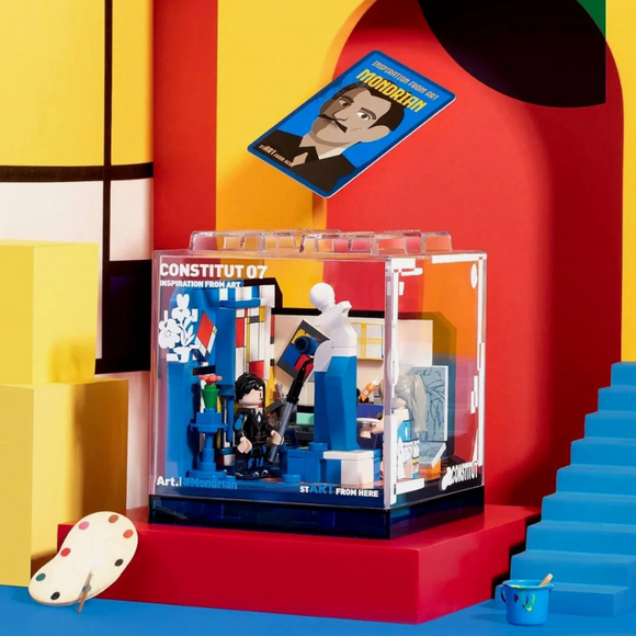 AREA-X Inspiration from Art Piet Mondrian's Neoplasticism Building Block Set-One Quarter
