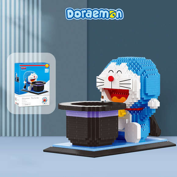 BALODY Doraemon Magician Pen Holder Micro-Diamond Particle Building Block Set-One Quarter