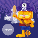BALODY Garfield Pirate Micro-Diamond Particle Building Block Set-One Quarter