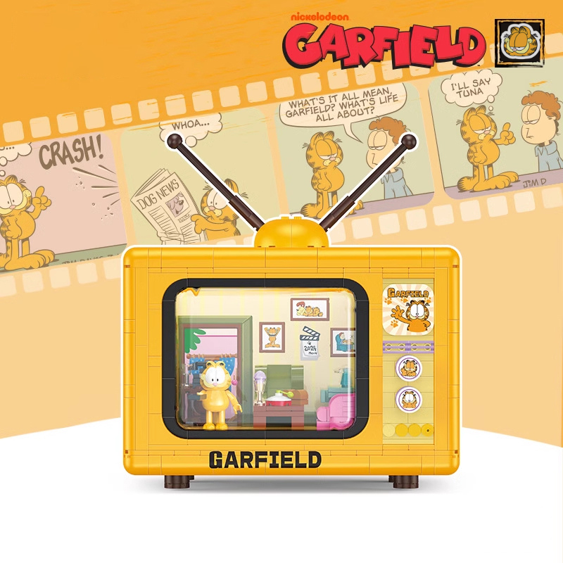 Garfield Retro Television Mini Particle Building Block Set - One Quarter