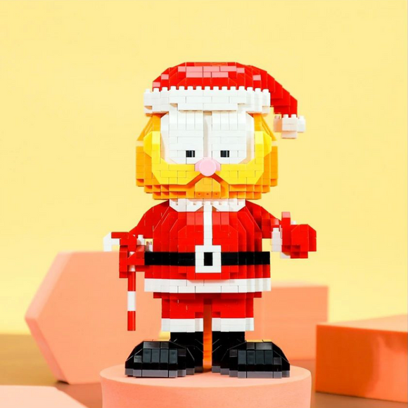 Garfield Santa Claus Micro-Diamond Particle Building Block Set
