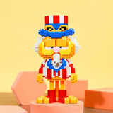 BALODY Garfield Uncle Sam Micro-Diamond Particle Building Block Set-One Quarter