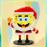 BALODY SpongeBob SquarePants Christmas Santa Micro-Diamond Particle Building Block Set-One Quarter