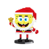 BALODY SpongeBob SquarePants Christmas Santa Micro-Diamond Particle Building Block Set-One Quarter