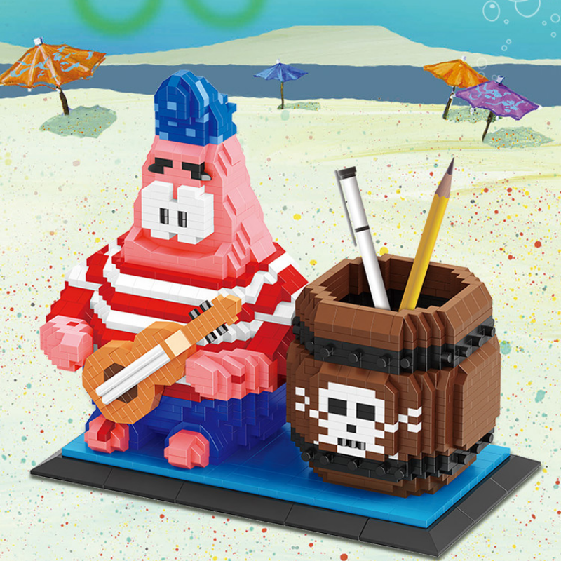 SpongeBob SquarePants Patrick Pirate and Barrel Pen Holder Micro ...