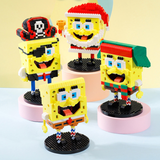 BALODY SpongeBob SquarePants Standing Pose Micro-Diamond Particle Building Block Set-One Quarter