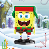 BALODY SpongeBob SquarePants Winter Style Micro-Diamond Particle Building Block Set-One Quarter