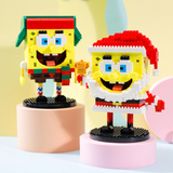 BALODY SpongeBob SquarePants Winter Style Micro-Diamond Particle Building Block Set-One Quarter