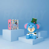 BALODY Teddy Bear Dressed as Elephant Micro-Diamond Particle Building Block Set-One Quarter