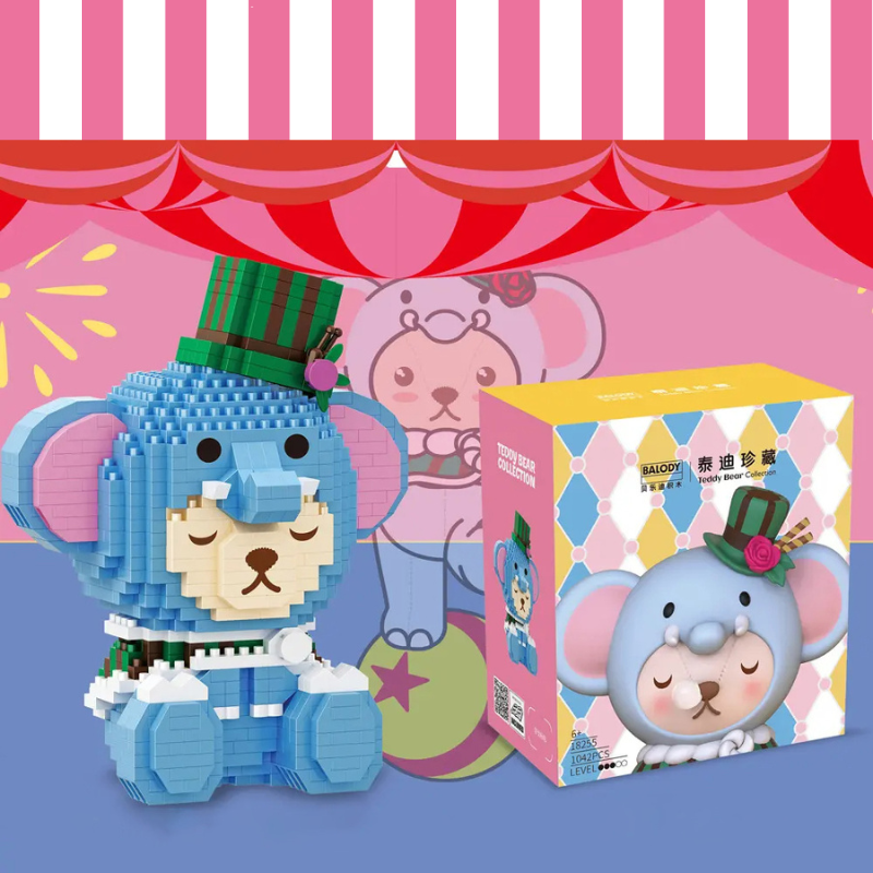 Teddy Bear Dressed as Elephant Micro-Diamond Particle Building Block ...