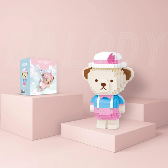 BALODY Teddy Bear Lady Angel Micro-Diamond Particle Building Block Set-One Quarter