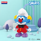 BALODY The Smurfs Buffoon Clumsy Smurf Micro-Diamond Particle Building Block Set-One Quarter