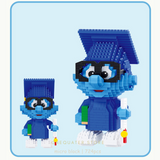 BALODY The Smurfs Graduation Smurf Brainy Smurf Micro-Diamond Particle Building Block Set-One Quarter