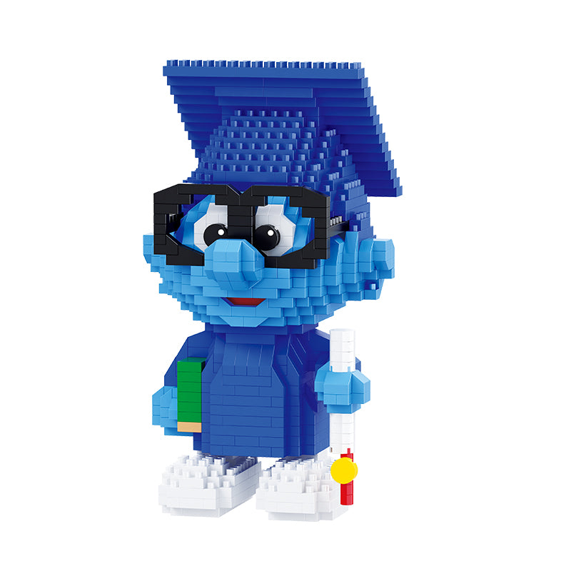 The Smurfs Graduation Smurf Brainy Smurf Micro-Diamond Particle ...