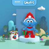 BALODY The Smurfs Jokey Smurf in Holiday Costume Micro-Diamond Particle Building Block Set-One Quarter