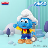 BALODY The Smurfs Musician Rocky Smurf Micro-Diamond Particle Building Block Set-One Quarter