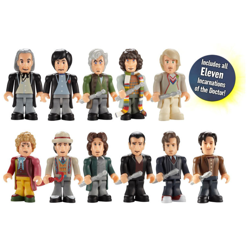 Doctor Who Character Building Eleven Doctors Mini Figure Set - One Quarter