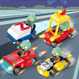 GUDI Plants vs. Zombies Toy Car Imp Basic Zombie Pull-Back Building Block Set-One Quarter