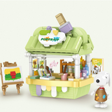 HSANHE Peanuts® Entrepreneur Snoopy Sketchpad Studio Stand Building Block-One Quarter