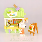 HSANHE Peanuts® Entrepreneur Snoopy Sketchpad Studio Stand Building Block-One Quarter