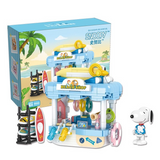 HSANHE Peanuts® Entrepreneur Snoopy Surf Shack Stand Building Block-One Quarter