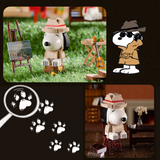 HSANHE Peanuts® Snoopy Detective Snoopy BrickHeadz Building Block Set-One Quarter