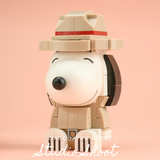HSANHE Peanuts® Snoopy Detective Snoopy BrickHeadz Building Block Set-One Quarter