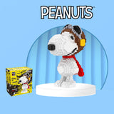 HSANHE Peanuts® Snoopy Flying Ace Micro-Diamond Particle Building Block Set-One Quarter