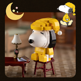 HSANHE Peanuts® Snoopy Homebody Snoopy BrickHeadz Building Block Set-One Quarter