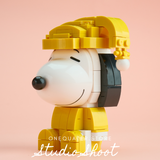 HSANHE Peanuts® Snoopy Homebody Snoopy BrickHeadz Building Block Set-One Quarter