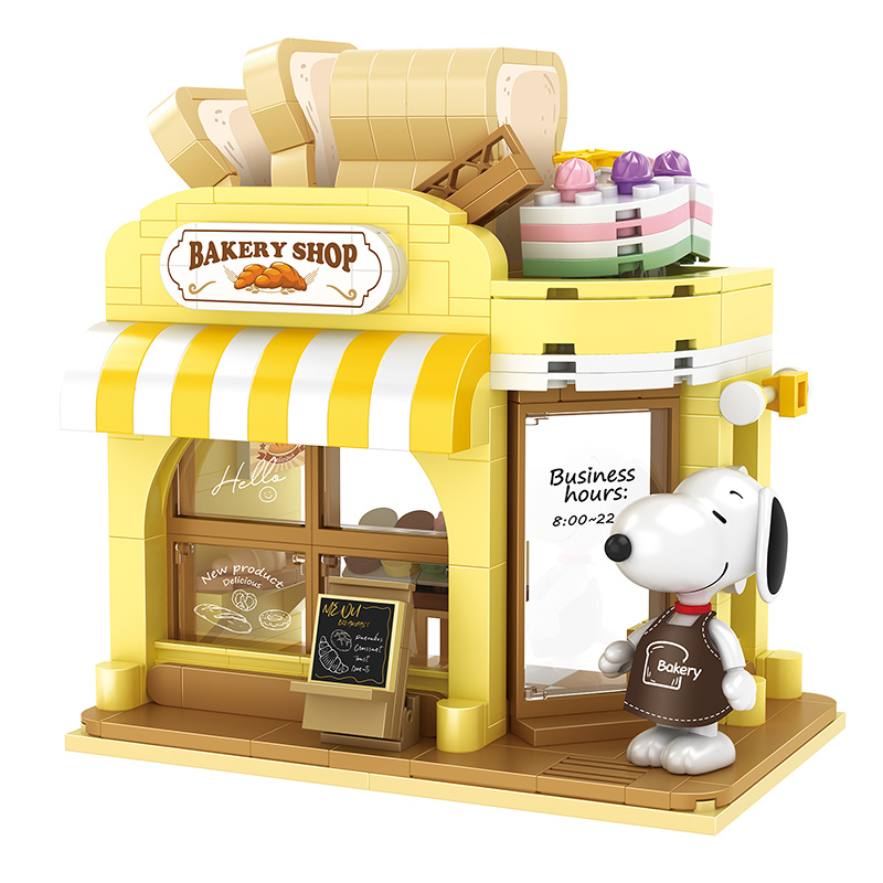 Peanuts® Snoopy Town Tale Bakery Shop Building Block Set - One Quarter