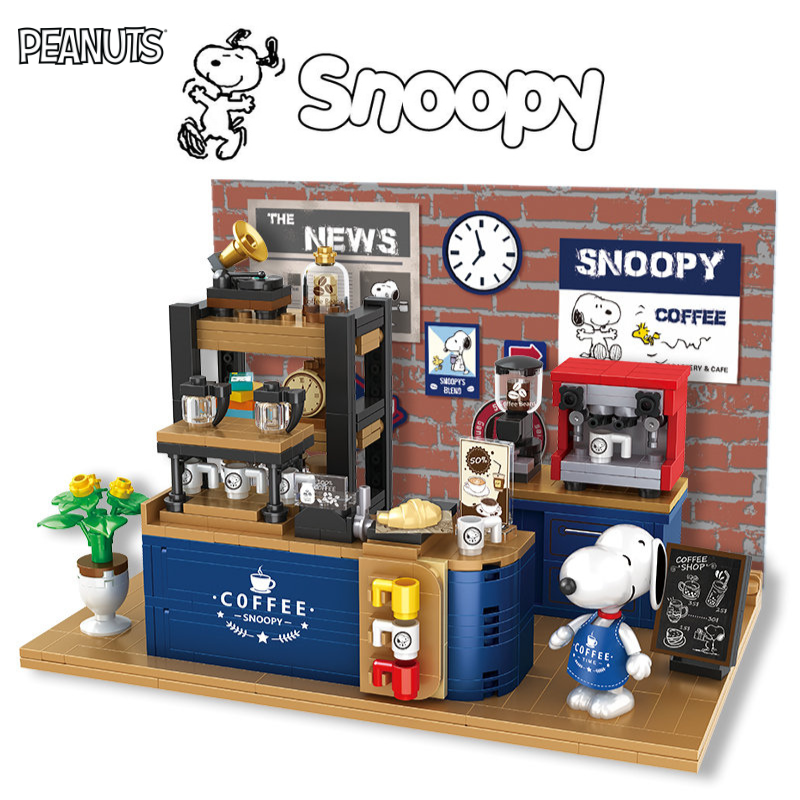 Peanuts® Snoopy Town Tale Café Building Block Set - One Quarter