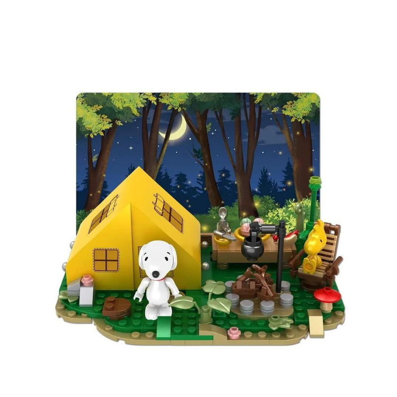 Peanuts® Snoopy Town Tale Camping Building Block Set - One Quarter
