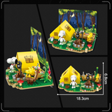 HSANHE Peanuts® Snoopy Town Tale Camping Building Block Set-One Quarter