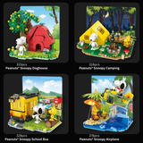 HSANHE Peanuts® Snoopy Town Tale Camping Building Block Set-One Quarter