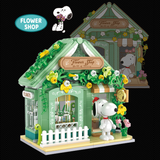 HSANHE Peanuts® Snoopy Town Tale Flower Shop Building Block Set-One Quarter