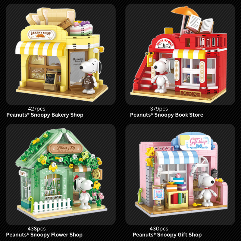 Peanuts® Snoopy Town Tale Flower Shop Building Block Set - One Quarter