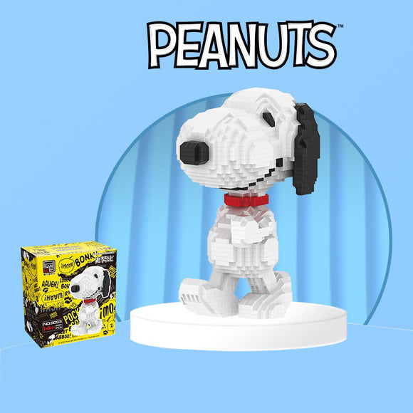 HSANHE Peanuts® Snoopy Walking Micro-Diamond Particle Building Block Set-One Quarter