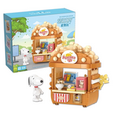 HSANHE Peanuts® Entrepreneur Snoopy Popcorn Stand Building Block-One Quarter