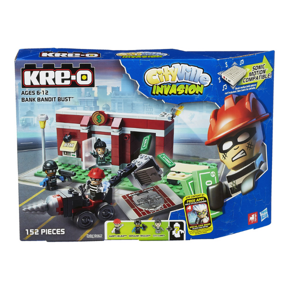KRE-O CityVille Invasion Bank Bandit Bust Building Block Set-One Quarter