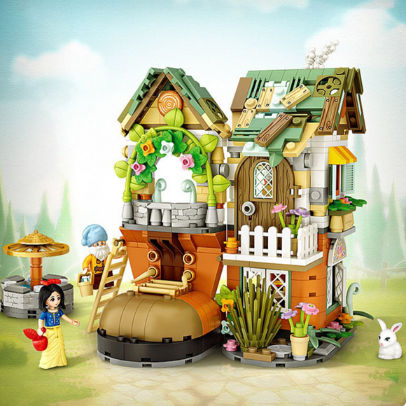 LOZ Fairy Tale Snow White Seven Dwarf's Forest Cottage Mini Particle Building Block Set-One Quarter