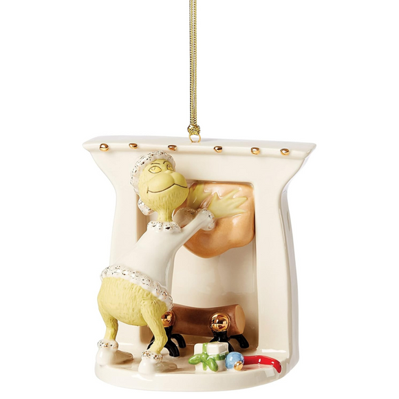 Lenox Dr. Seuss' The Grinch's Gift-Stealing Grinch Ornament-One Quarter