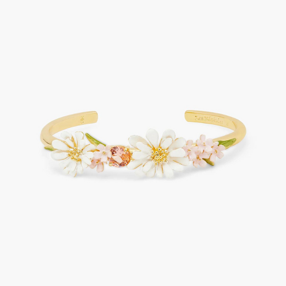 Les Néréides Berthe Morisot Young Girl in a Ball Gown Flower Bouquet Bangle-One Quarter