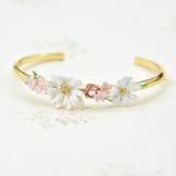 Les Néréides Berthe Morisot Young Girl in a Ball Gown Flower Bouquet Bangle-One Quarter