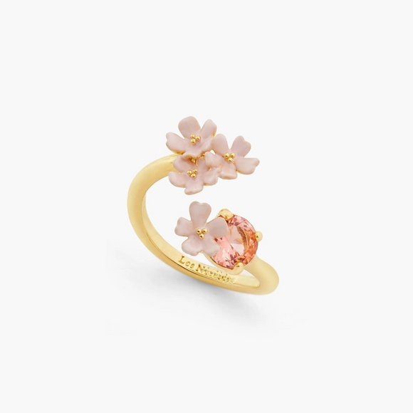 Les Néréides Berthe Morisot Young Girl in a Ball Gown Verbena Flower Adjustable Ring-One Quarter