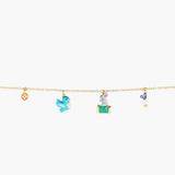 Les Néréides Cinderella Bird and Mouse on Spool of Thread Bracelet-One Quarter